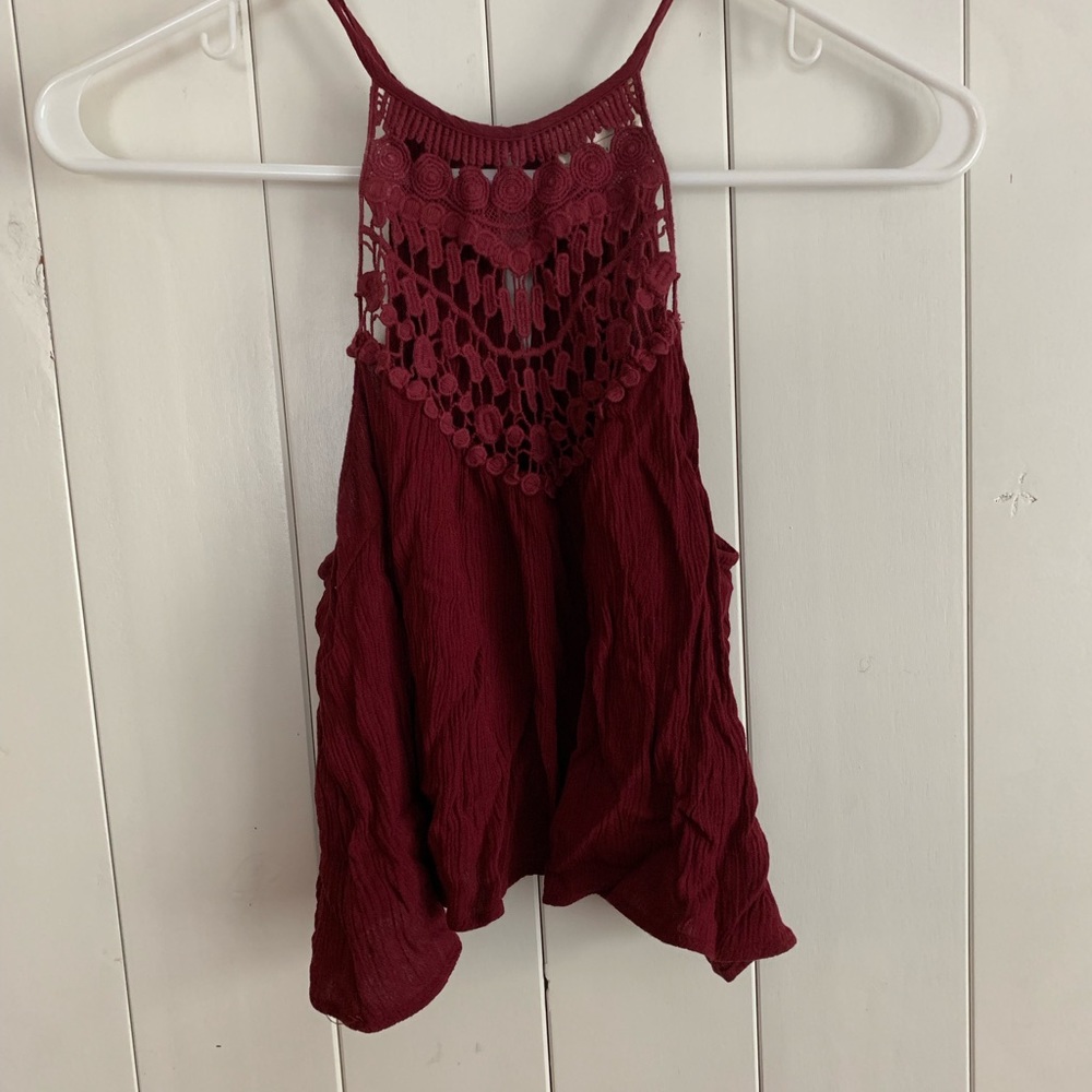 Burgundy Crop Top